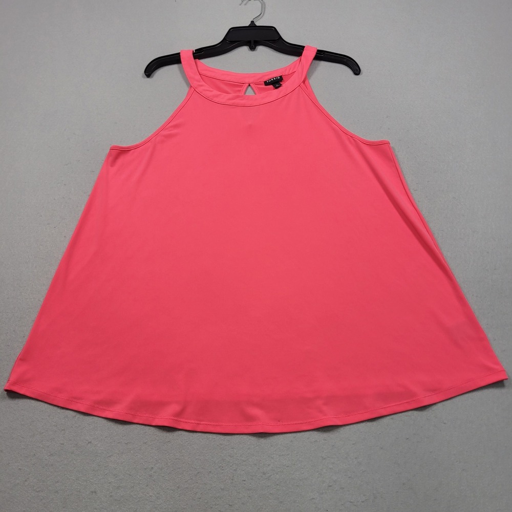 Torrid Pink Halter Neck Keyhole Back Sleeveless Swing Tank Top Plus Size 0 L XL